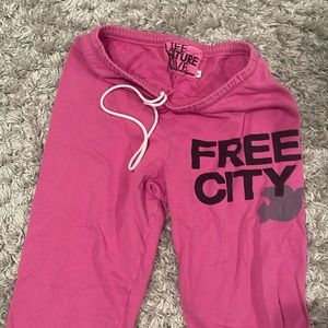 Pink Free-City Sweatpants